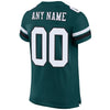 Maxcorners Custom Midnight Green White-Black Mesh Authentic Football Jersey LM2605