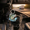 Maxcorners Crappie Fishing Keychain Fish Water Splash Art Personalized Name 2D Keychain