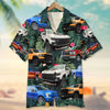 Maxcorners Personalized Truck Hawaiian Shirt, Tropical Pattern Custom Photo Truck Aloha Shirts (Up to 5 photos)
