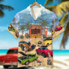 Maxcorners Personalized Muscle Car Hawaiian Shirt, Sexy Girls Sitting On Cars, Custom Photo Car Aloha Shirts (Up to 5 photos)