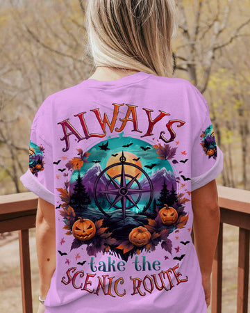 Maxcorners Always Take The Scenic Route Halloween Compass All Over Print LM2101
