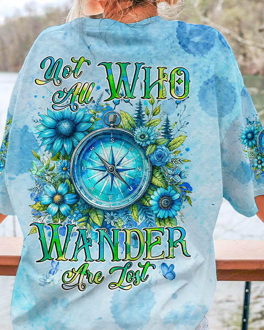 Maxcorners Not All Who Wander Are Lost Compass All Over Print LM2101