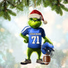Maxcorners Custom Name Rugby Football Ornament, Rugby Football Lover Christmas Gift51 2D Flat LM2111