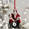 Maxcorners Billiard Santa Christmas Ornament, Personalized Ornament4 2D Flat LM2211