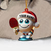 Maxcorners Table Tennis Racket And Ball Home Decor Christmas Ornament, Personalized Ornament 2D Flat LM2211