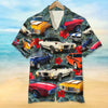 Maxcorners Personalized Hot Rod Car Hawaiian Shirt, Car Floral Pattern, Custom Photo Car Aloha Shirts (Up to 5 photos)