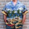 Maxcorners Personalized Classic Car Hawaiian Shirt, Beach Pattern, Custom Photo Car Aloha Shirts (Up to 5 photos)