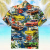 Maxcorners Personalized Drag Racing Car Hawaiian Shirt, Beach Pattern Custom Photo Car Aloha Shirts (Up to 5 photos)