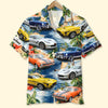 Maxcorners Personalized Muscle Car Hawaiian Shirt, Custom Photo Car Aloha Shirts (Up to 5 photos)