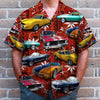 Maxcorners Personalized Muscle Car Hawaiian Shirt, Elvis Tribal Pattern Custom Photo Car Aloha Shirts (Up to 5 photos)