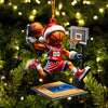 Maxcorners Basketball Player Christmas Ornament, Personalized Ornament 2D Flat LM2211