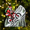Maxcorners Custom Name Santa Mountain Bike Ornament, Santa Christmas Gift5 2D Flat LM2111