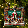 Maxcorners Custom Name Teacher Ornament, Teacher Christmas Decoration 2D Flat LM2111