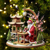 Maxcorners Custom Name Japan Santa Ornament, Japan Lover Christmas Gift54 2D Flat LM2111