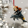 Maxcorners Dolphin Trainer Home Decor, Christmas Ornament, Personalized Ornament 19 2D Flat LM2111