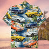 Maxcorners Personalized Muscle Car Hawaiian Shirt, Beach And Sunset Custom Photo Car Aloha Shirts (Up to 5 photos)