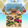 Maxcorners Personalized Muscle Car Hawaiian Shirt, Sexy Girls Sitting On Cars, Custom Photo Car Aloha Shirts (Up to 5 photos)