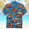 Maxcorners Personalized Fire Engine Car Hawaiian Shirt, Gift For Firefighter, Custom Photo Car Aloha Shirts