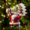 Maxcorners Custom Name Santa Badminton Ornament, Christmas Gift for Badminton Lover 2D Flat LM2111