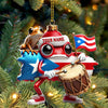 Maxcorners Custom Name Puerto Rico Ornament, Puerto Rico Lover Christmas Gift 2D Flat LM2111