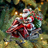 Maxcorners Custom Name Santa Mountain Bike Ornament, Santa Christmas Gift 2D Flat LM2111