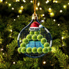 Maxcorners Tennis Balls Christmas Home Decor Christmas Ornament, Personalized Ornament 2D Flat LM2211