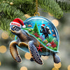 Maxcorners Custom Name Diving Ornament, Diving Lover Christmas Gift 2D Flat LM2111