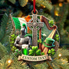 Maxcorners Custom Name Ireland Ornament, Christmas Gift for Ireland Lover 2D Flat LM2111