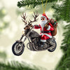 Maxcorners Moto Santa Home Decor Christmas Ornament, Personalized Ornament 2D Flat LM2211