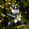 Maxcorners Custom Name Baseball Ornament, Christmas Gift for Baseball Lover 2D Flat LM2111