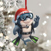 Maxcorners Diver, Home Decor, Christmas Ornament, Personalized Ornament6 2D Flat LM2111