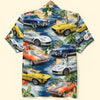 Maxcorners Personalized Muscle Car Hawaiian Shirt, Custom Photo Car Aloha Shirts (Up to 5 photos)