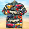 Maxcorners Personalized Hot Rod Car Hawaiian Shirt, Car Floral Pattern, Custom Photo Car Aloha Shirts (Up to 5 photos)