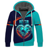 Maxcorners 3D Full Print Scuba Diving Heart Shirts Personalized Name Gift For Diver Lovers LM2111