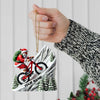 Maxcorners Custom Name Santa Mountain Bike Ornament, Santa Christmas Gift5 2D Flat LM2111