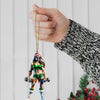 Maxcorners Custom Name Woman Gym Work Out Santa Ornament, Gymnastics Christmas Gift 2D Flat LM2111
