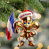 Maxcorners Custom Name France Ornament, France Lover Christmas Gift 2D Flat LM2111