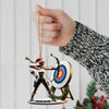 Maxcorners Custom Name Archery Christmas Ornament, Christmas Gift 2D Flat LM2111