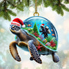 Maxcorners Custom Name Diving Ornament, Diving Lover Christmas Gift 2D Flat LM2111