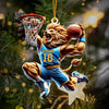 Maxcorners Lion Basketball Christmas Ornament, Personalized Ornament 2D Flat LM2211