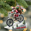 Maxcorners Santa Bike Ornament, Personalized Ornament 2D Flat LM2211