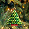 Maxcorners Tennis Ball Tree Christmas Ornament, Personalized Ornament 2D Flat LM2211