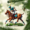 Maxcorners Polo Player Decor Christmas Ornament, Personalized Ornament 2D Flat LM2211