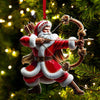 Maxcorners Custom Name Archery Santa Ornament, Christmas Gift 2D Flat LM2211