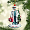 Maxcorners Healthcare Staff Christmas Ornament, Personalized Ornament 2D Flat LM2211