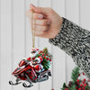 Maxcorners Custom Name Santa Mountain Bike Ornament, Santa Christmas Gift 2D Flat LM2111