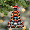 Maxcorners Custom Name Rugby Football Ornament, Rugby Football Lover Christmas Gift 2D Flat LM2111