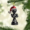 Maxcorners Black And White Chess Christmas Ornament, Personalized Ornament 2D Flat LM2211