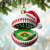 Maxcorners Custom Name Baseball Ornament, Christmas Gift for Baseball Lover6 2D Flat LM2111