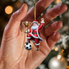 Maxcorners Football Champion Santa Christmas Ornament, Personalized Ornament 2D Flat LM2211